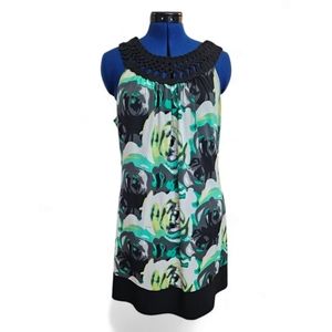 Green Floral Dress - XL Womens - Work Night Out
